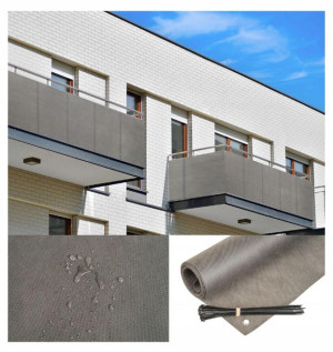 Osłona Na Balkon 0,6x7m Mata Szara + Gratis! Pl