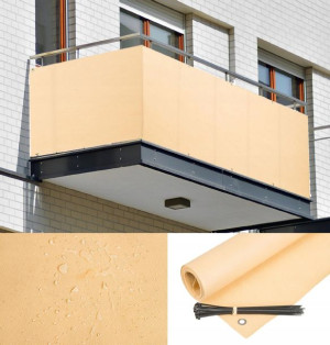 Osłona Balkonowa 1,1x5m Na Balkon Beżowa + Gratis!