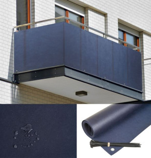 Osłona Na Balkon 0,8x7m Mata Granatowa + Gratis!