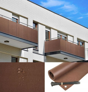 Osłona Na Balkon 0,7x5m Mata Brązowa + Gratis! Pl