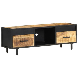 Szafka pod telewizor, 120x30x40 cm, surowe drewno mango