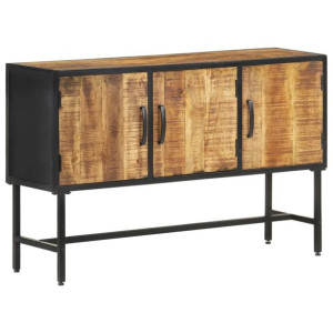 Szafka, 110 x 30 x 75 cm, surowe drewno mango