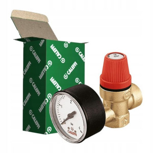 Zawór Bezpieczeństwa Z Manometrem Caleffi 1/2 6bar