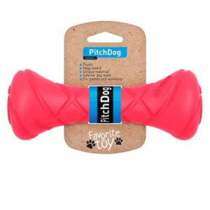 Pływający aport dla psa PitchDog Barbell czerwony