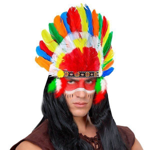 Pióropusz Indianina Kolorowy Indianin Indianka