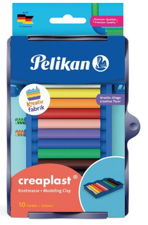 Plastelina W Pudełku Pelikan 10 Sztuk Kreativfabrik 604543