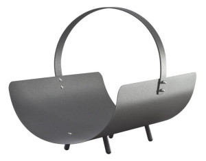Kosz na drewno ze stali, szary - ArtFuego K-3200-3-SZ
