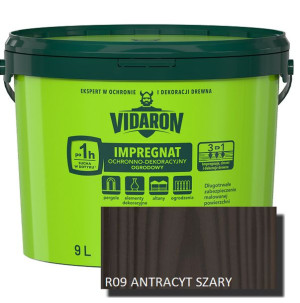 Vidaron Impregnat Ogrodowy 9l R09 Antracyt Szary
