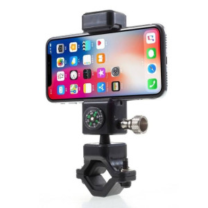 Uchwyt Rowerowy na Telefon LED Uchwyt na kierownicę z kompasem szerokość za