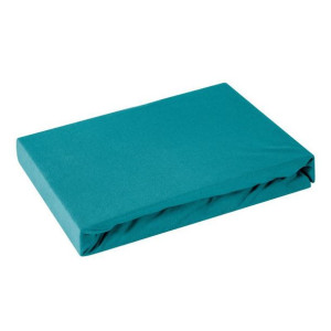 Prześcieradło JERSEY z gumką 120x200x25 turkusowe