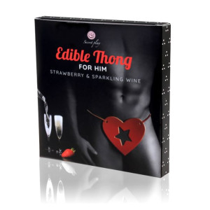 Strawberry & Sparkling Wine - Edible Thong For Him