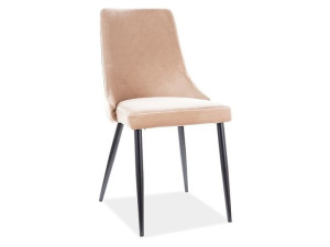 Krzesło Piano B Velvet Czarny Stelaż/beż Bluvel 28