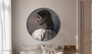 Okrągły obraz na płótnie 100cm - NANNA