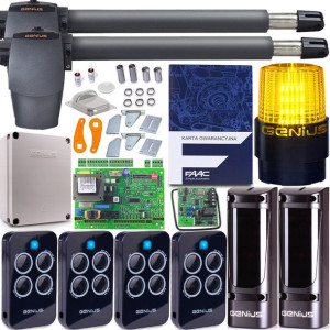 Zestaw Napęd Siłownik Faac Gbat 400 4xpiloty Lampa