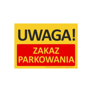 Tablica zakaz parkowania 25x30