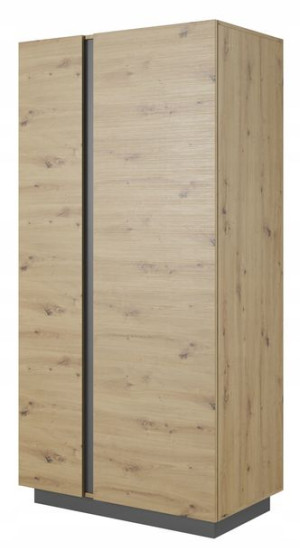Szafa 2d 96cm - Dąb Artisan Szary Grafit ARCO