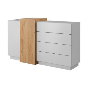 Komoda 2D4S 160cm Biały/Craft Złoty DORI