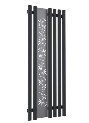 Grzejnik dekoracyjny FLOWER 160x60 CZARNY MAT