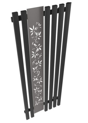 Grzejnik dekoracyjny FLOWER 160x60 CZARNY STRUKTURA