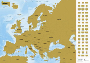 EUROPA - Mapa zdrapka europy