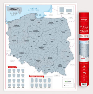 POLSKA - Mapa zdrapka POLSKI