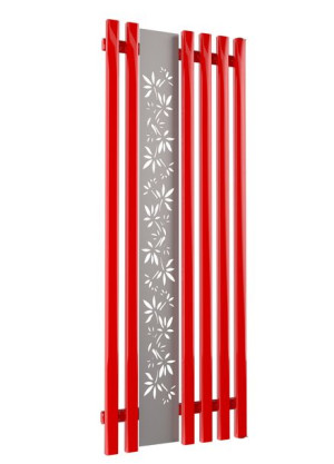 Grzejnik dekoracyjny FLOWER 140x60 CZERWONY