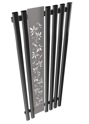 Grzejnik dekoracyjny FLOWER 180x60 CZARNY POŁYSK