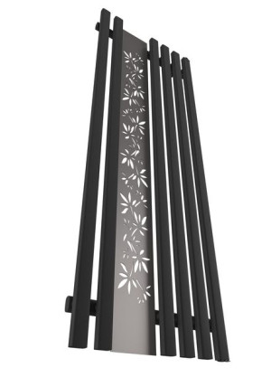 Grzejnik dekoracyjny FLOWER 180x60 CZARNA STRUKTURA
