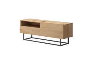 Stolik Szafka RTV 120cm Biały Grafit Dąb Artisan - JOY