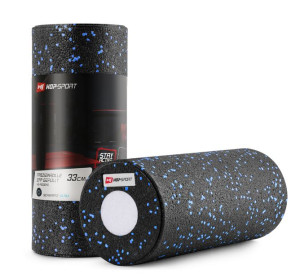 Wałek roller do masażu EPP wypełniony 33cm niebieski