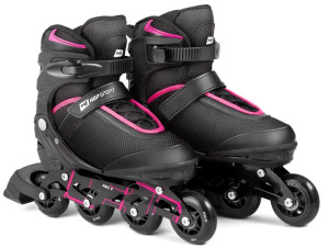 Rolko-wrotki 3w1 tri-skate wrotki HS-903 Motion rozmiar S Czarno-różowe