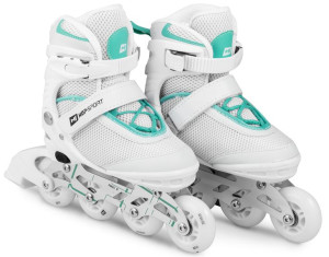 Rolko-wrotki 3w1 tri-skate wrotki HS-903 Motion rozmiar S Biało-miętowe