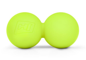 Zestaw piłeczek lacrosse pojedyncza+podwójna limonkowy