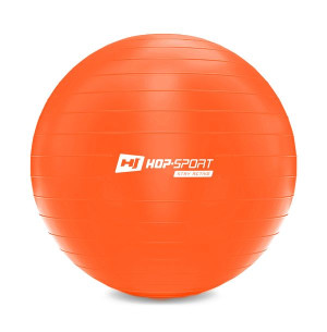 Piłka fitness 65cm z pompką - pomarańczowa