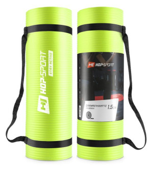 Zestaw piłeczek do masażu+mata fitness 1,5cm limonkowy