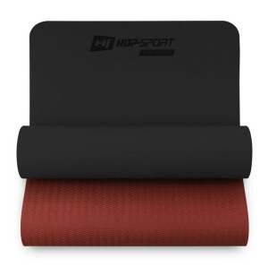 Mata fitness TPE 0,6cm czarno/czerwona