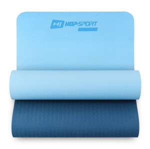 Mata fitness TPE 0,6cm niebiesko/jasnoniebieska