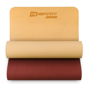 Mata fitness TPE 0,6cm pomarańczowo/czerwona