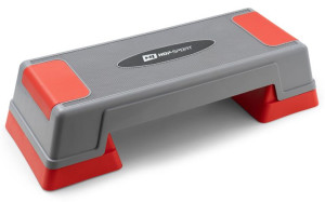 Step do aerobiku 2-stopniowy szaro/czerwony