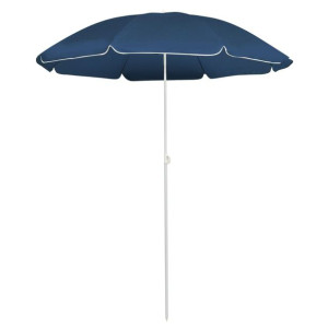 Parasol ogrodowy na stalowym słupku, niebieski, 180 cm