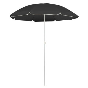 Parasol ogrodowy na stalowym słupku, antracytowy, 180 cm