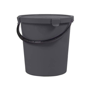 Wiadro z rączką i pokrywą Berry 5L Plast team szary