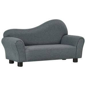 Sofa dla dziecka, szara, obita tkaniną