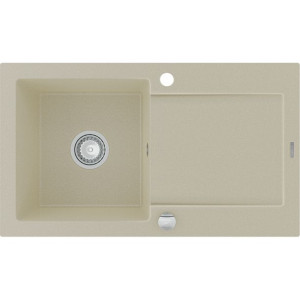 Mexen Aron zlewozmywak granitowy 1-komorowy z ociekaczem 752 x 436 mm, beżo