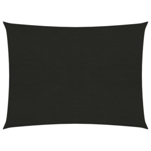 Żagiel przeciwsłoneczny, 160 g/m², czarny, 2x3 m, HDPE