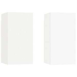 Szafki telewizyjne, 2 szt., białe, 30,5x30x60 cm, płyta wiórowa