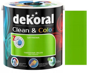 FARBA DEKORAL CLEAN & COLOR tweedowa zieleń 2.5L