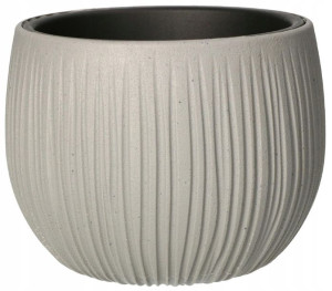 Doniczka 145x110mm Imitacja Betonu Żłobienia+wkład