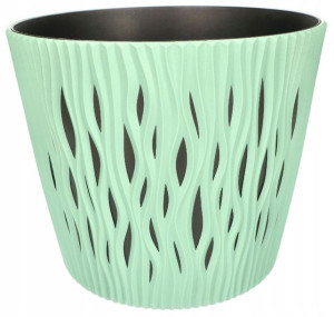 Doniczka Szałwia 225x190mm Fale Żłobienia+wkład