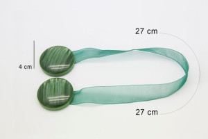 Upinacz dekoracyjny z magnesem koło zielony x2